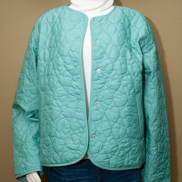 NWT J. Crew Lightweight Quilted Heart Jacket in Adventurine size S - Picture 6 of 15